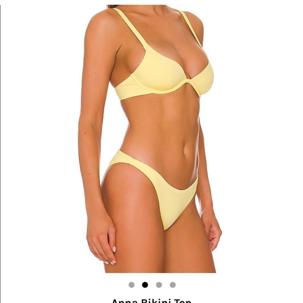 Onia lemon Yellow Anna underwire Bikini top bra In size large NEW NWT - Picture 2 of 5